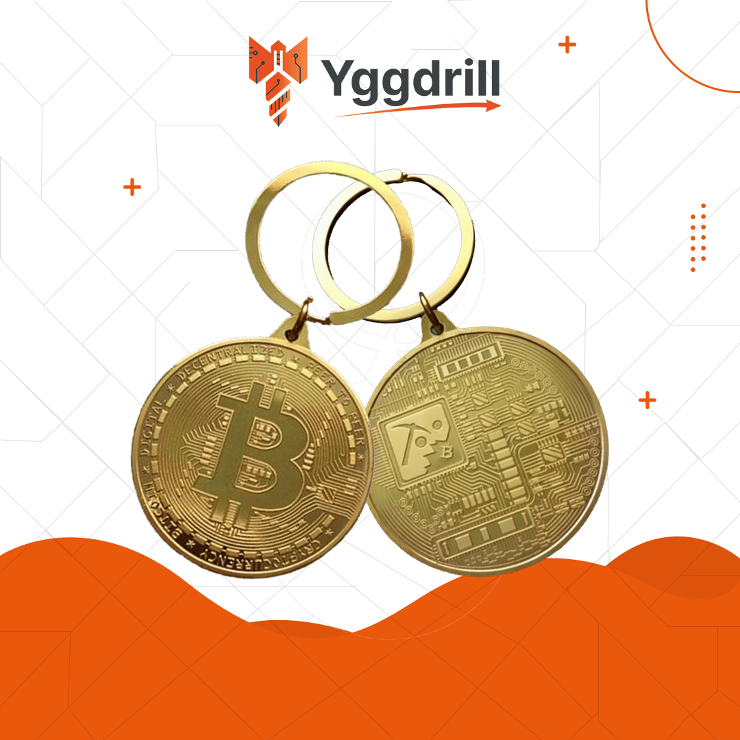 Bitcoin Metal Keychain