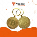 Bitcoin Metal Keychain-Gold