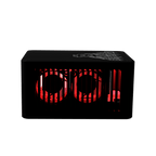 Rear view of Bitforge Nano Ghost Edition Bitcoin miner showing dual cooling fans behind vented panel with red lighting